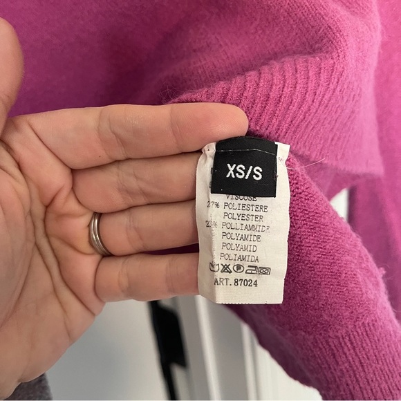 Apparis Fuchsia Sweater Pullover Dolman Sleeves Boxy - Picture 3 of 5